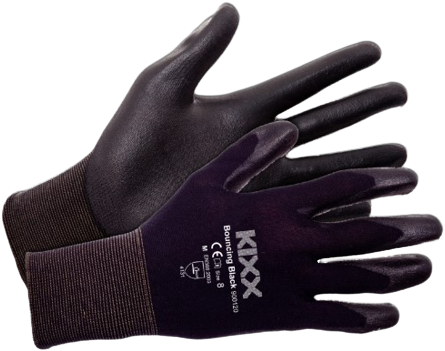 Kixx Gant Noir - mesurer 8 (tailles pour femmes)