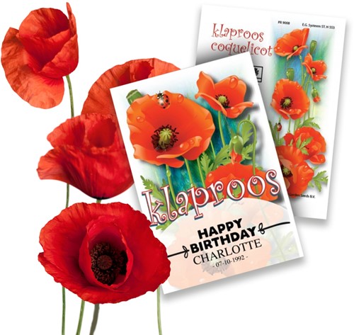 Pavot Paquets de semences personnalisés - 20 pièces