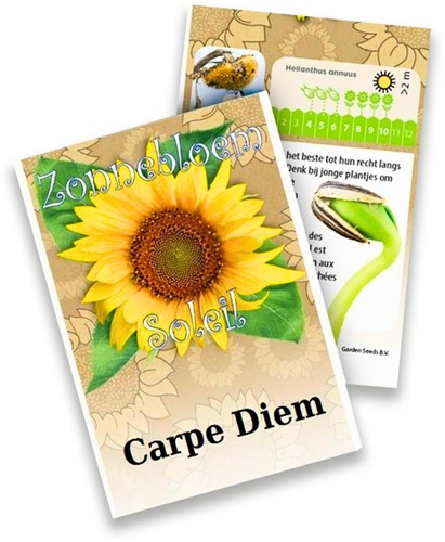 Zonnebloem zakjes persoonlijk bedrukt - 250 stuks-2